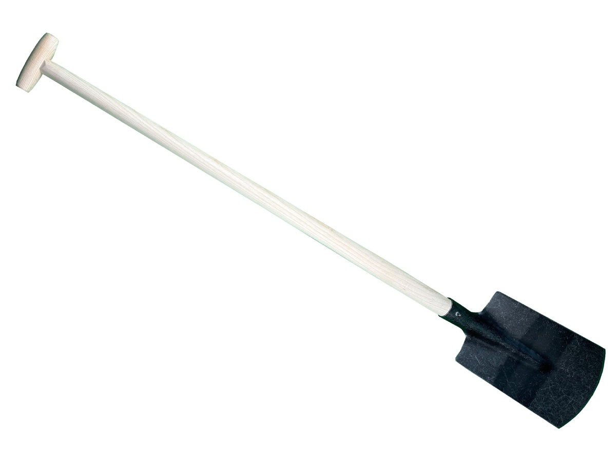 Gardeners spade with footsteps and  90cm T-handle